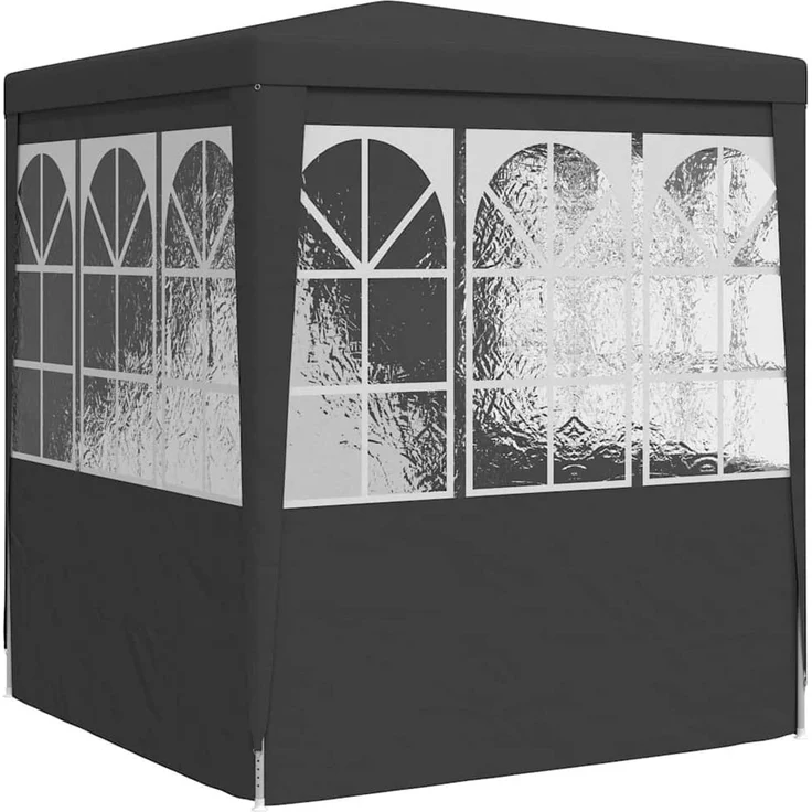 Profi-Partyzelt, Gartenzelt mit Seitenwänden 2x2 m Anthrazit 90 g/m² – Bild 6