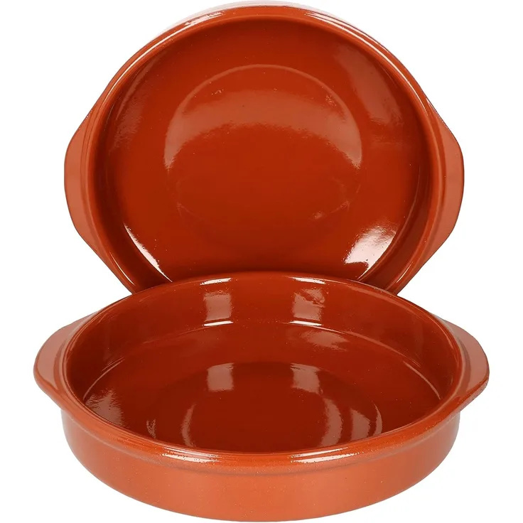 2er Set Cazuela mit Griffen Ton-Schale Bernd Ø 25,5cm Größe XXL Mittelalter Wikinger