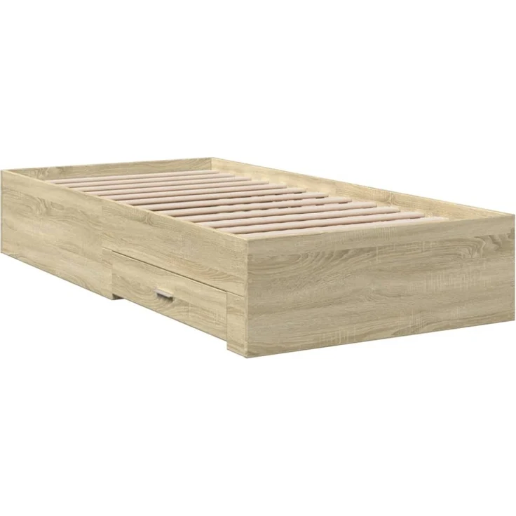 vidaXL Bettgestell mit Schubladen Sonoma-Eiche 90x200cm Holzwerkstoff 3280428 – Bild 8