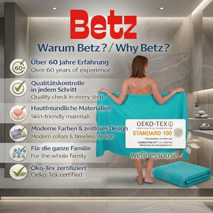 Betz Strandtuch Betz XXL Badetuch LINES Strandtuch Saunahandtuch Liegetuch 90x180 cm, 100% Baumwolle – Bild 10