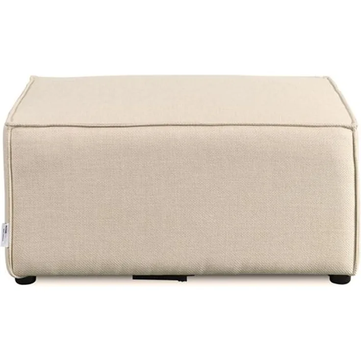 HOME DELUXE Modulares Sofa Hocker VERONA - 87 x 87 cm Beige