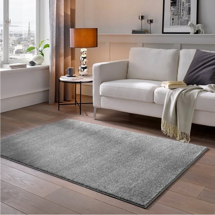 TaCa Home Teppich Hochwertiger Webteppich aus Soft Touch Polypropylen, rechteckig, Höhe: 13 mm, Extra weicher Designer Bodenteppich