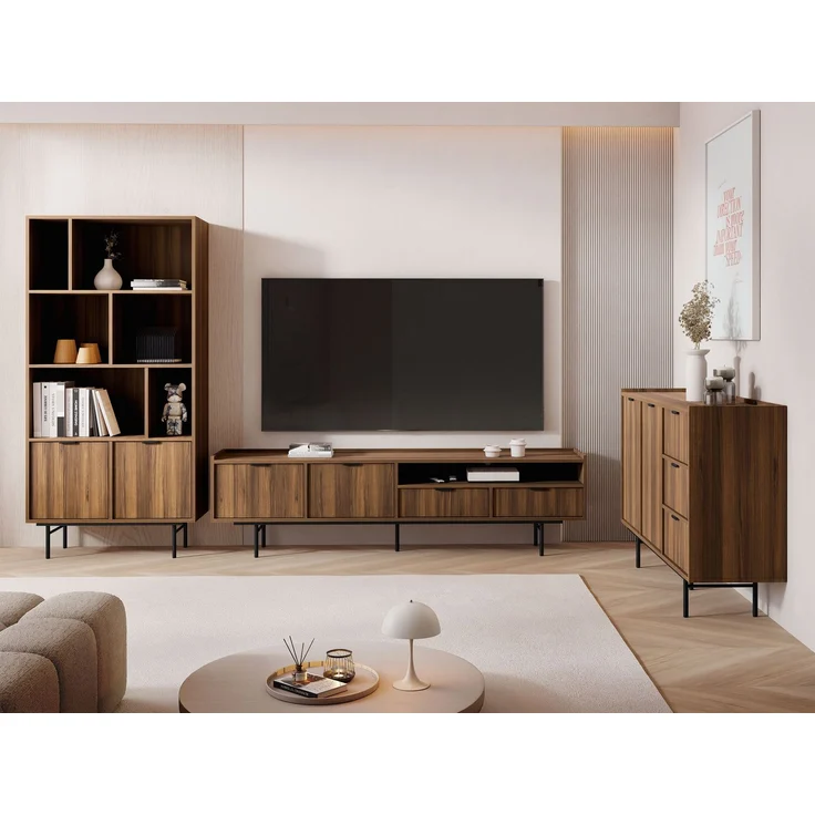 Wohnzimmer-Set Enetori I (Farbe: Nuss Warmia) – Bild 1