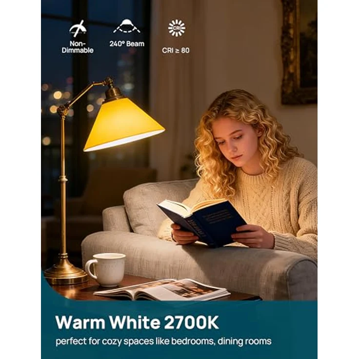 Linkind E27 Golf P45 Lampe 3.4W erzetzt 40Watt, 2700K Warmweiß 470Lumen E27 LED Leuchtmittel G45 Birne, klasse D Energiesparlampe mit 240° Abstrahlwinkel, nicht dimmbar, 3 Stück – Bild 4
