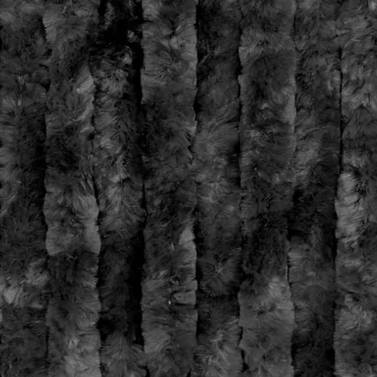 Moritz Flauschvorhang aus Chenille 100 x 200 cm schwarz Türvorhang als Fliegenschutz Insektenschutz für Camping Wohnwagen – Bild 1
