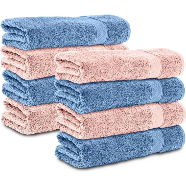 Komfortec Handtuch Set 50x100 cm aus 100 % Baumwolle, Frottee (Packung, 8-St), Handtücher Set, Weich, Towel