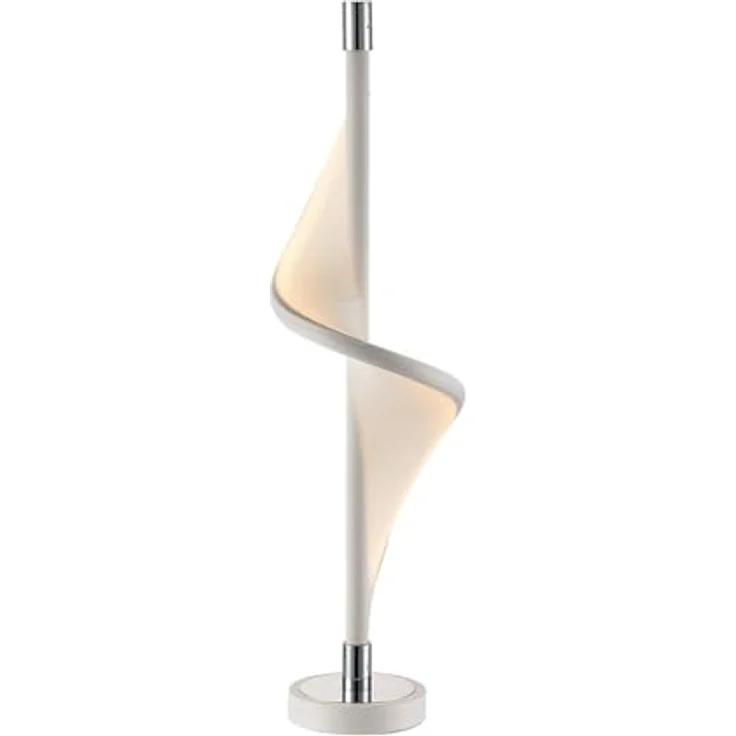 Lucande LED-Tischlampe Edano, dimmbar, 60 cm, weiß, Textil mit Stepdim-Funktion – Bild 1