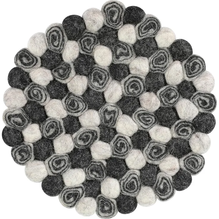 Untersetzer Topfuntersetzer Schafwolle Filz Ø21cm Cilio LANA ANTRACITE 470710