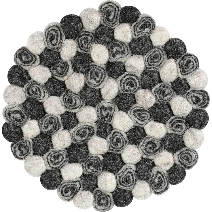 Untersetzer Topfuntersetzer Schafwolle Filz Ø21cm Cilio LANA ANTRACITE 470710 – Bild 1