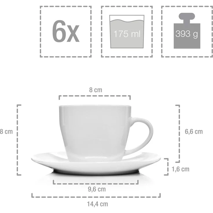 SÄNGER Kaffeetassen Set Bilgola 12 teilig für 6 Personen – Bild 4