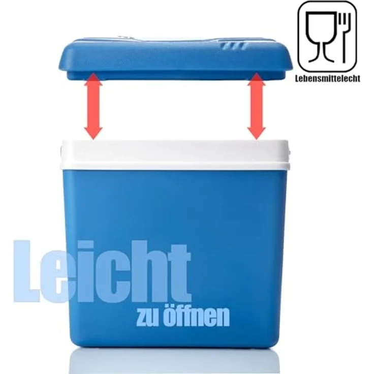 BigDean Thermobehälter Kühlbox 24 Liter blau/weiß - Isolierbox mit bis zu 11 Std. Kühlung, Kunststoff, (Packung, 1-tlg, Kühlbox), bis zu 14h kalt – Bild 4