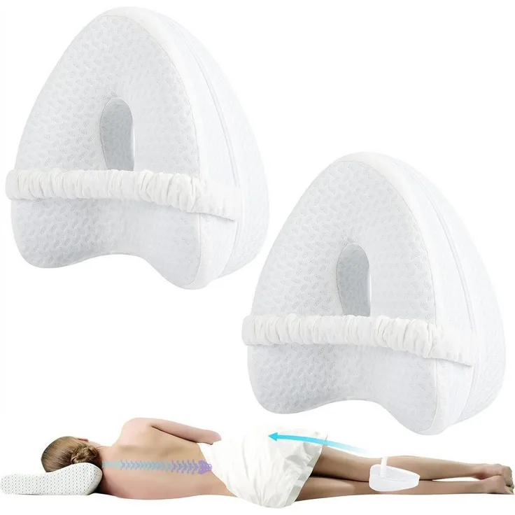 Mutig Balancekissen Kniekissen für Seitenschläfer 2 Stück,Ergonomisches Lagerungskissen, Memory-Schaum für Rücken-/Hüft-/Gelenk- und Ischiasschmerzlinderung