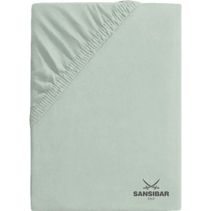 Sansibar Sylt Spannbettlaken Topperbezug SANSIBAR Jersey BL 180x200 cm grün – Bild 2