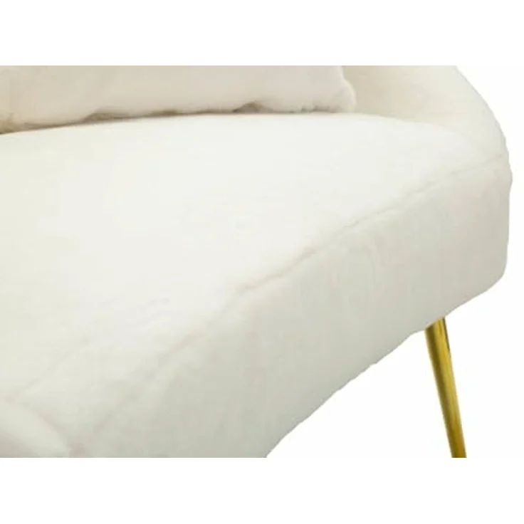 Dmora 2-Sitzer Sofa Javari 137 x 69 x 79 cm Weiß, inkl. Kissen – Bild 4