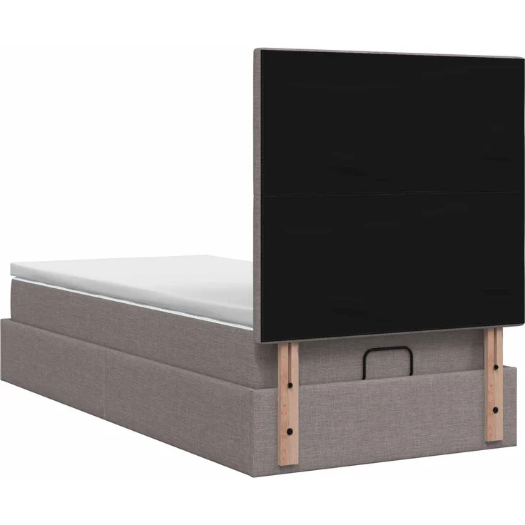 vidaXL Ottoman-Bett mit Matratze und LED Taupe 100 x 200 cm Stoff 3458052 – Bild 10
