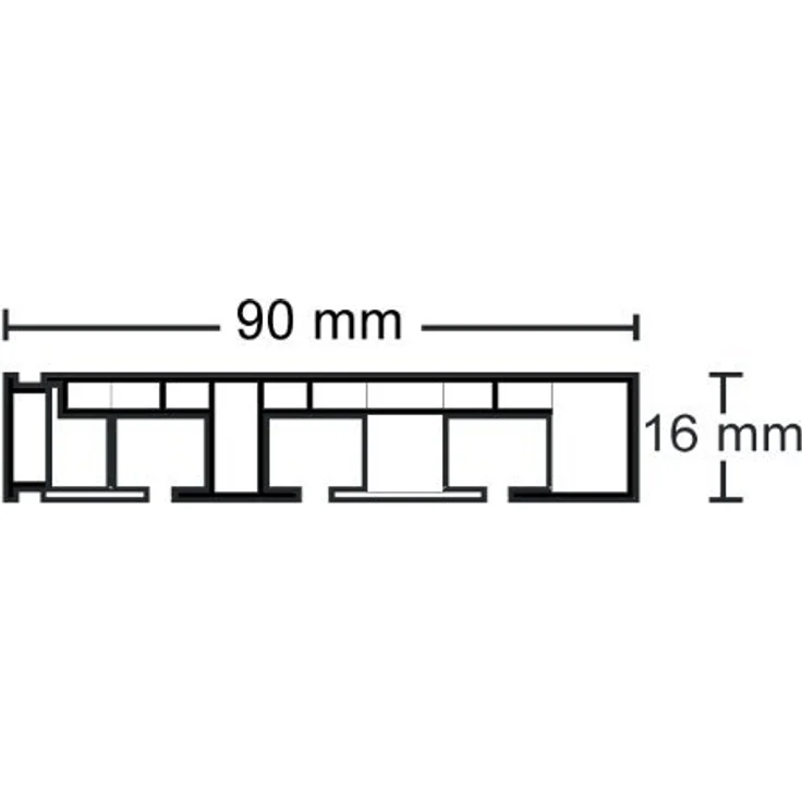 Garduna Gardinenstange Kunststoff Gardinenschiene, 1-/2-/3-läufig, weiß, 3-läufig, gebohrt, Kunststoff – Bild 4