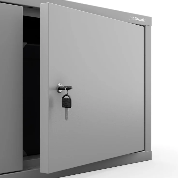 Jan Nowak Aktenschrankaufsatz C01L Aufsatz für Aktenschrank Büroschrank Metall Pulverbeschichtung Flügeltüren 38 x 80 x 40 cm (Grau) – Bild 12