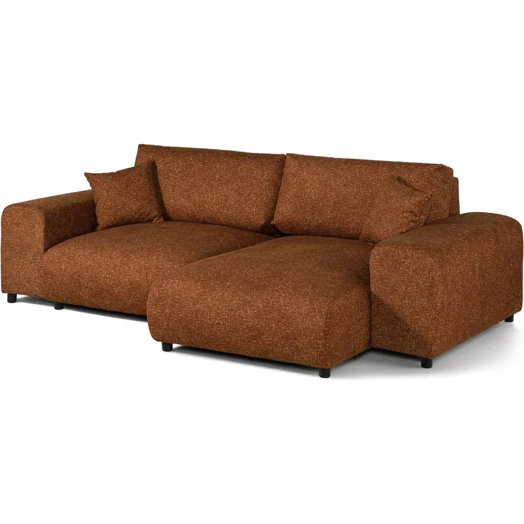 Ecksofa Plüsch 237x144x79 orange PAULINA