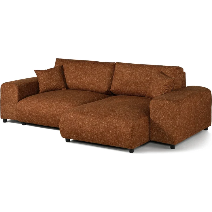 Ecksofa Plüsch 237x144x79 orange PAULINA – Bild 1
