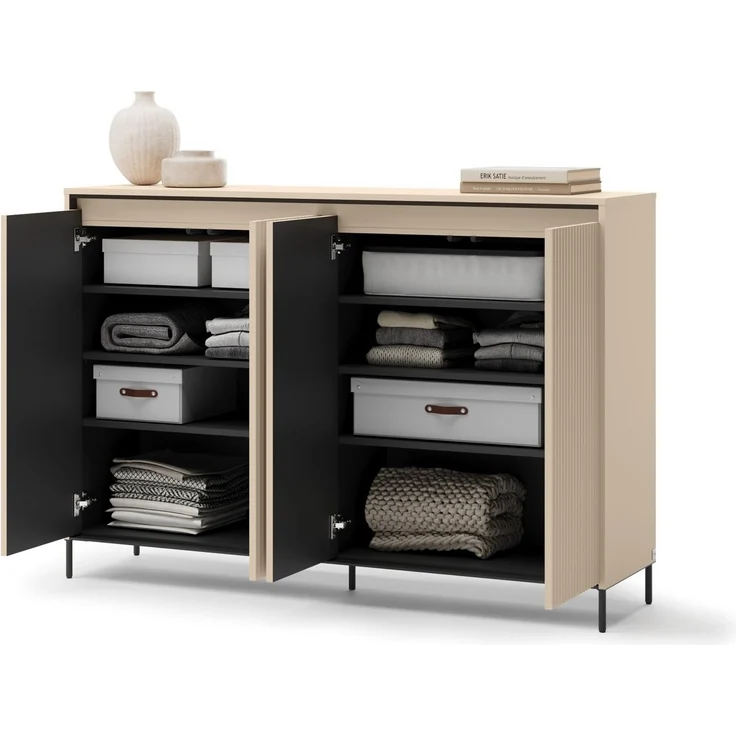 Compleo Kommode + Spiegel, Garderobenmöbelset/ Schlafzimmer im Modern Design – Bild 2