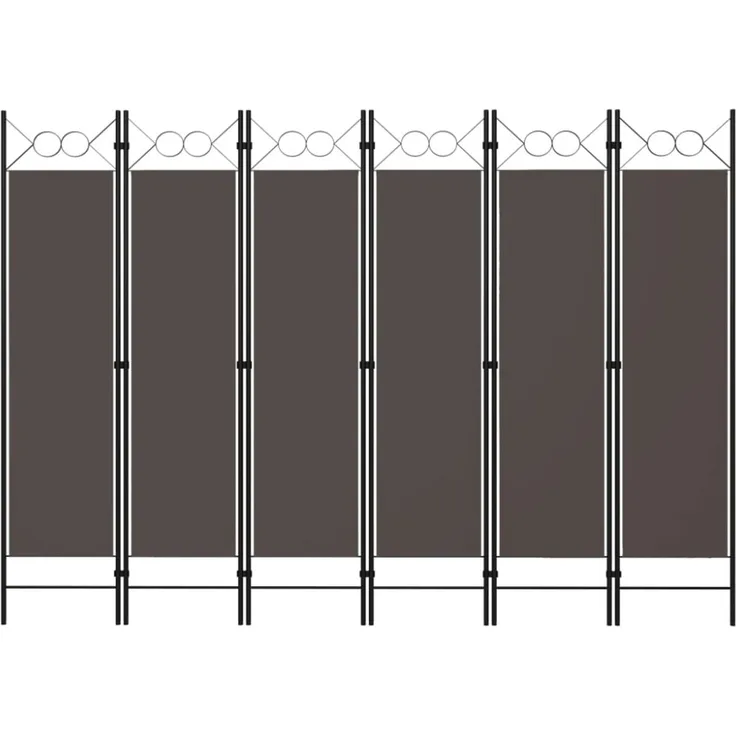 vidaXL 6-tlg. Raumteiler Anthrazit 240 x 180 cm 320713