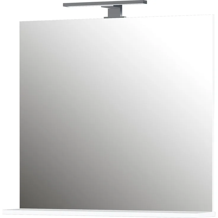 Badspiegel >1429< mit Ablage in Weiß - 76x75x15cm (BxHxT)