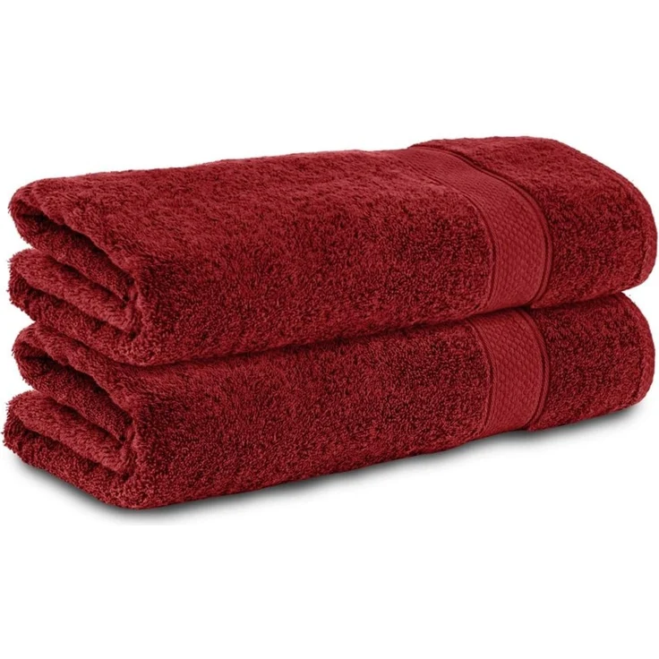 Komfortec 2er Handtücher Set 50x100 cm aus 100% Baumwolle | Frottee, Weich und Saugstark, Ideal für Bad und Gäste, Aurorarot