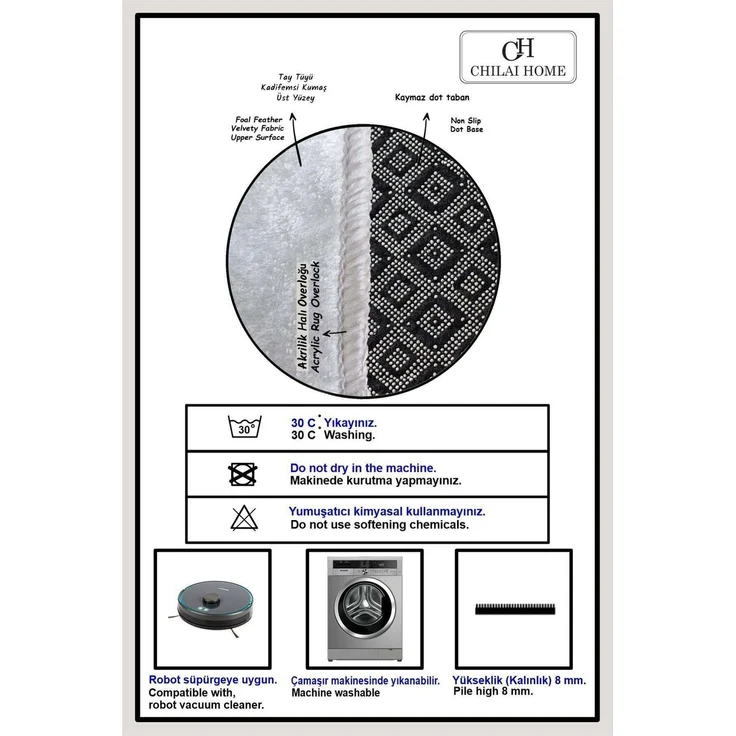 Mijolnir 'Baindos - Grey' Badematten-Set (3-teilig), Grau – Bild 2