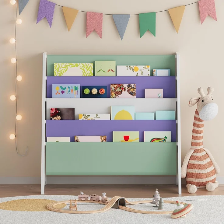 Kinderregal Hornnes 60x62x28 cm Aqua Dream Motiv [en. casa] – Bild 3