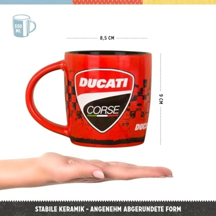 Nostalgic-Art Tasse Kaffeetasse - Ducati Corse - Logo Racing – Bild 2