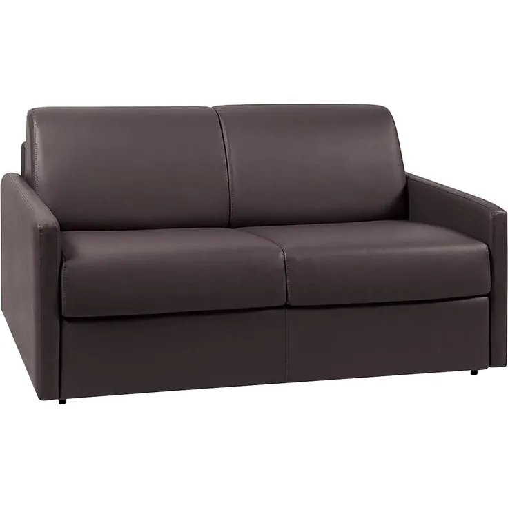 Vente-unique - CALIFE Sofa Kunstleder Braun - B 223 cm94 cm x H 85 cm x L 150 cm