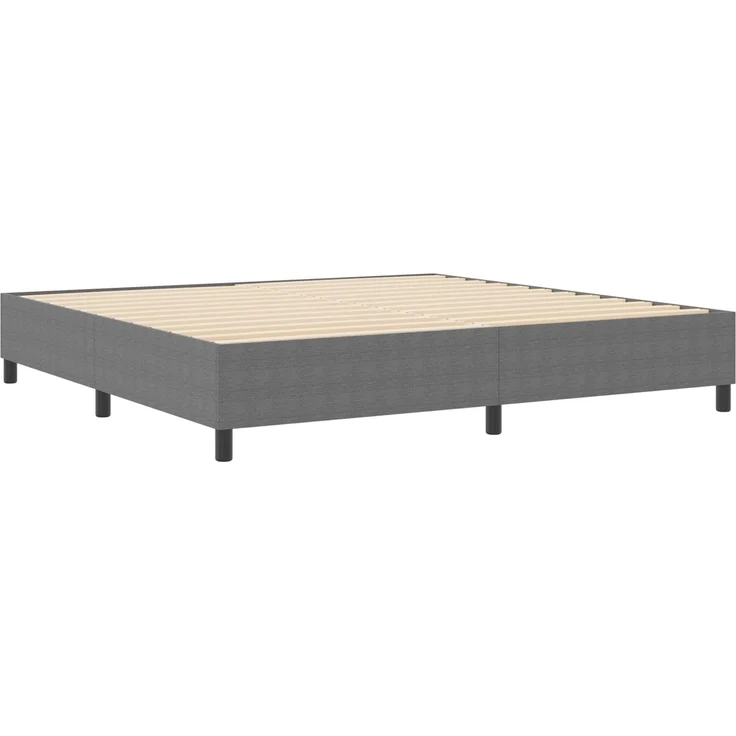 vidaXL Plattformbettgestell Hellgrau 200 x 200 cm Cordstoff 3337427 – Bild 2
