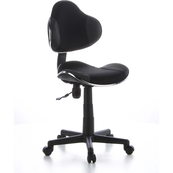 hjh OFFICE 634120 Kinder Schreibtischstuhl KIDDY GTI-2 Stoff Schwarz/Grau ergonomischer Jugenddrehstuhl höhenverstellbar – Bild 3
