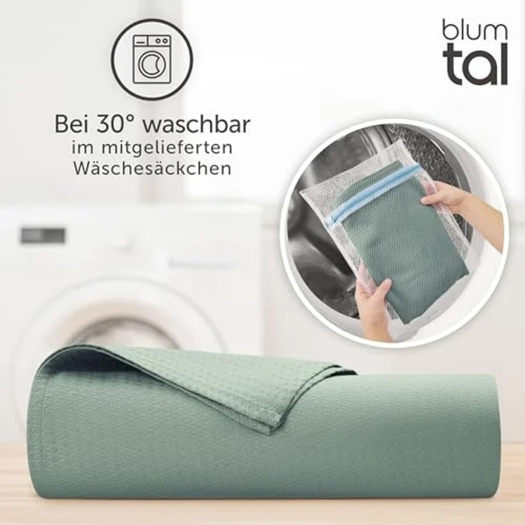 Blumtal Microfaserbettdecke Kühldecke Sommerdecke Bambus, selbstkühlende Decke, OEKO-TEX zertifizierte kühlende Decke für Sofa, Sommer & Reisen – Bild 6