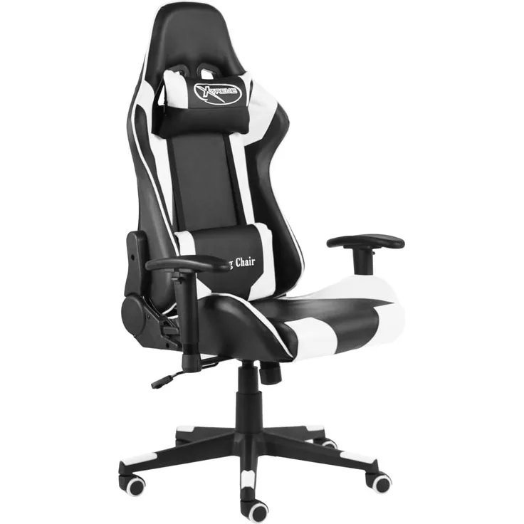 vidaXL Gaming-Stuhl Drehbar Weiß PVC [20495]