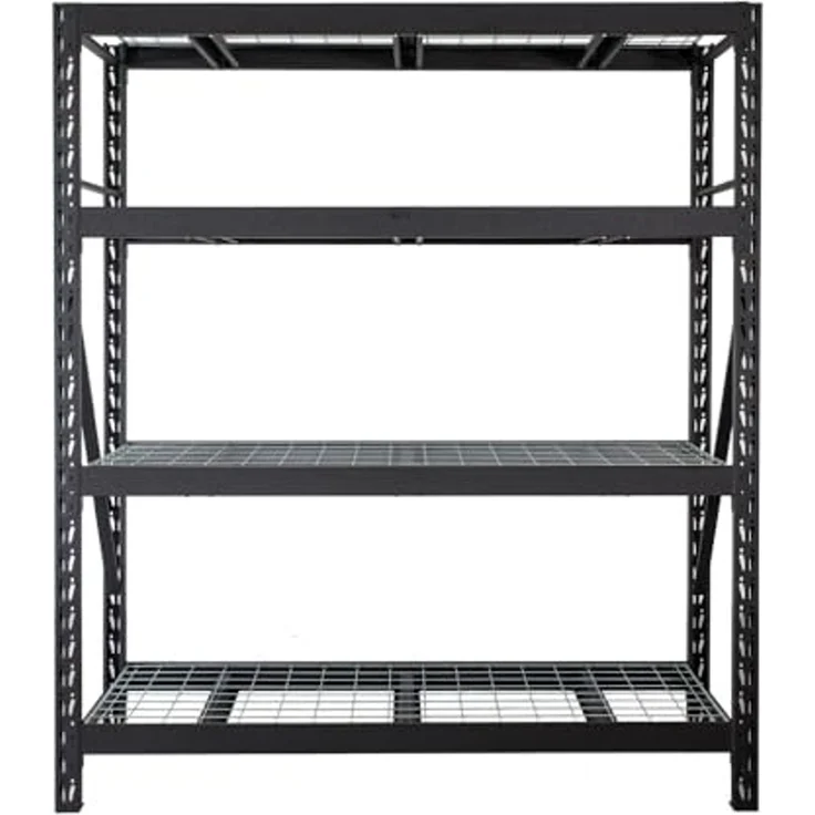 Sanotechnik Industrie Schwerlastregal, Metall, schwarz, 180x53x183 cm – Bild 3