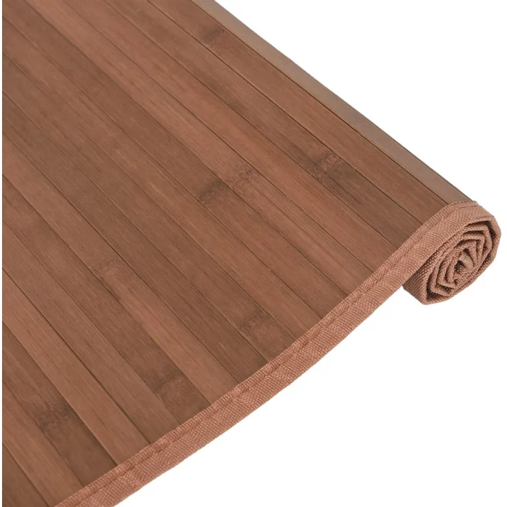 vidaXL Teppich Rechteckig Braun 80x400 cm Bambus 376920 – Bild 4