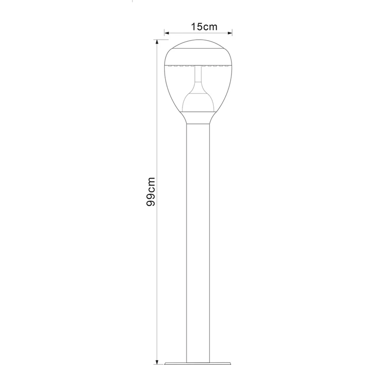 2er Set ausgefallene LED Wegeleuchten aus Edelstahl in Silber, Höhe 99cm – Bild 7