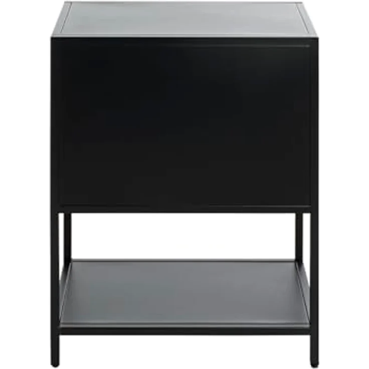 XXXL Nachtschrank, Schwarz, Metall, 45x60x30 cm, Drehtüren, Typenauswahl – Bild 6