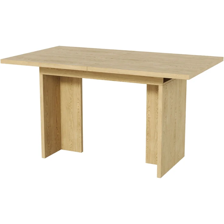 Ausziehbarer Esstisch, 140/180*80 cm, geeignet für 6-8 Personen, rechteckige Form, verdickte Tischplatte, einfachen Stil,Tisch für Esszimmer, Küche, Wohnzimmer, Eichenfarbe – Bild 10