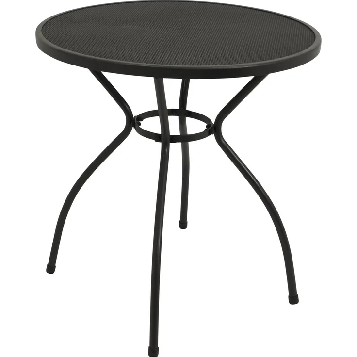 DEGAMO Gartentisch CLASSIC, 70cm rund, Stahl + Streckmetall anthrazit – Bild 1