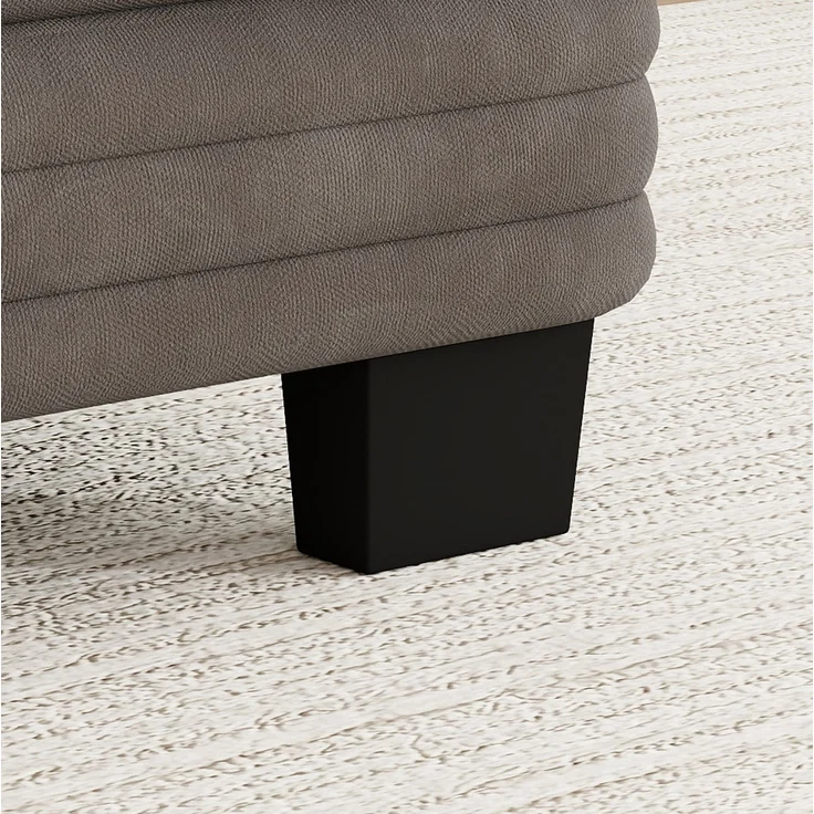 Modulares 3-Sitzer-Sofa 253x88x88 cm in Braun mit Chenillebezug und verschiebbaren Kissen – Bild 8