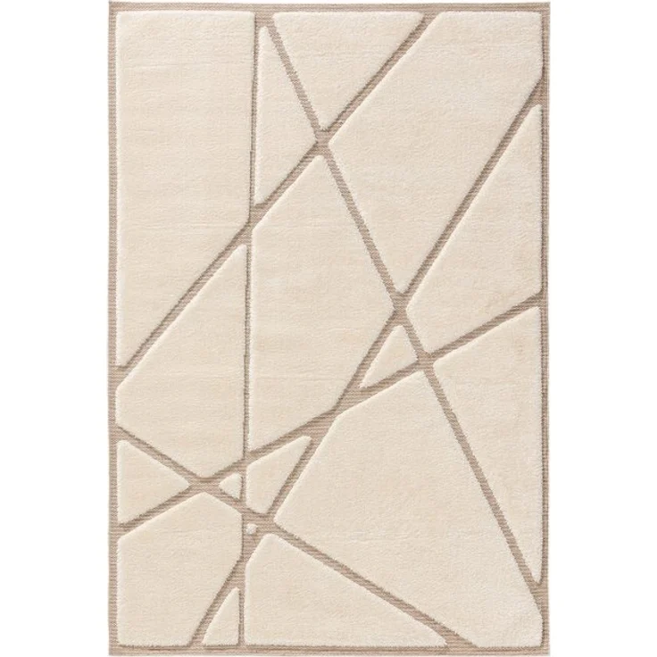 benuta Teppich Elvy, rechteckig, Höhe: 11 mm, Hochflor Teppich Wohnzimmer, Geometrische Muster, Flauschig, Modern – Bild 4