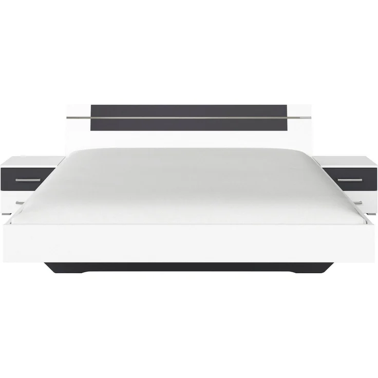 rauch Bettanlage Doppelbett Futonbett BURANO in schwebender Optik, (Set, 3-tlg), und abgesetztem Kopfteil mit 2 Nachttischen MADE IN GERMANY – Bild 2