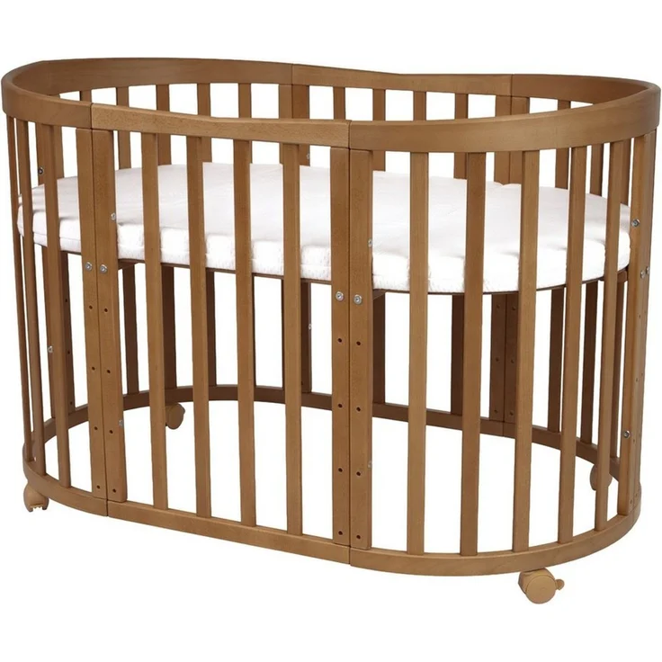 Waldin Ovales Kombibett 7-in-1 – inkl. Matratze – - Material: massiv Buchenholz - Babypark. de – Bild 4