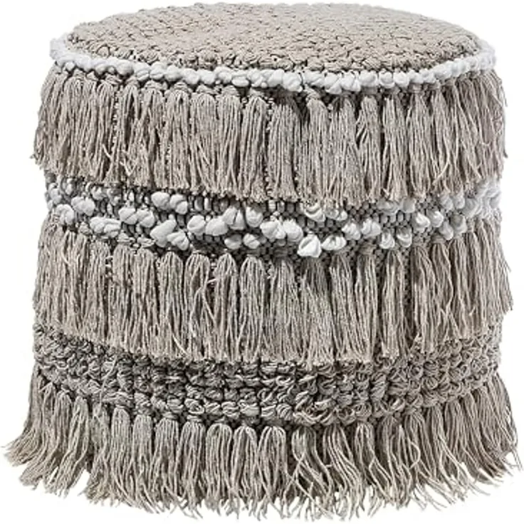 Pouf beige ⌀ 44 cm NOIDA
