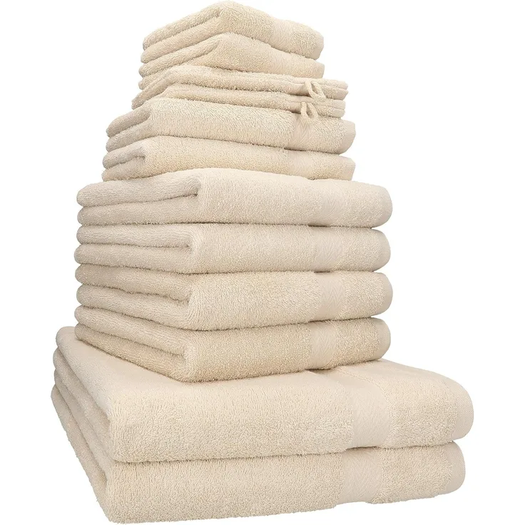 Betz Handtuch Set 12er Handtuch-Set PREMIUM, 100% Baumwolle (Set, 12-St), 2 Duschtücher 4 Handtücher 2 Gästetücher 2 Seiftücher 2 WH