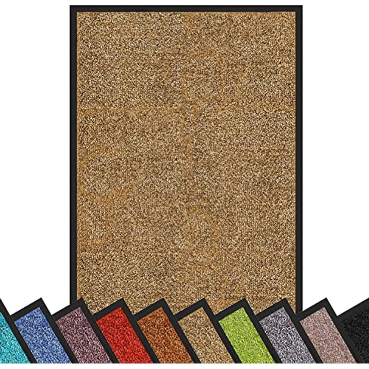 etm Hochwertige Fußmatte | schadstoffgeprüft | bewährte Eingangsmatte in Gewerbe & Haushalt | Schmutzfangmatte mit Top-Reinigungswirkung | Sauberlaufmatte waschbar & rutschfest (120x300 cm, Beige) – Bild 9