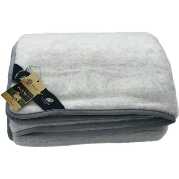 Wolldecke Merino Farbe: Grau | Größe: 140 x 200 – Bild 1