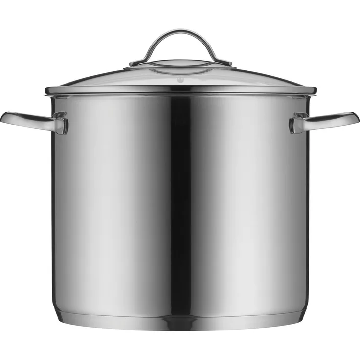 WMF 'Provence Plus' Suppentopf mit Glasdeckel, Ø 24 cm, 8,8 Liter, Cromargan Edelstahl poliert, unbeschichtet, backofengeeignet